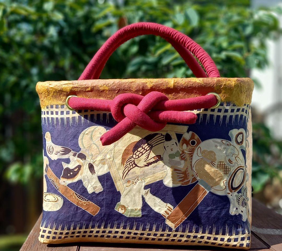 m*n様 SALE♥　一閑張バック(大)　玩具　打出の小槌　めで鯛　だるま