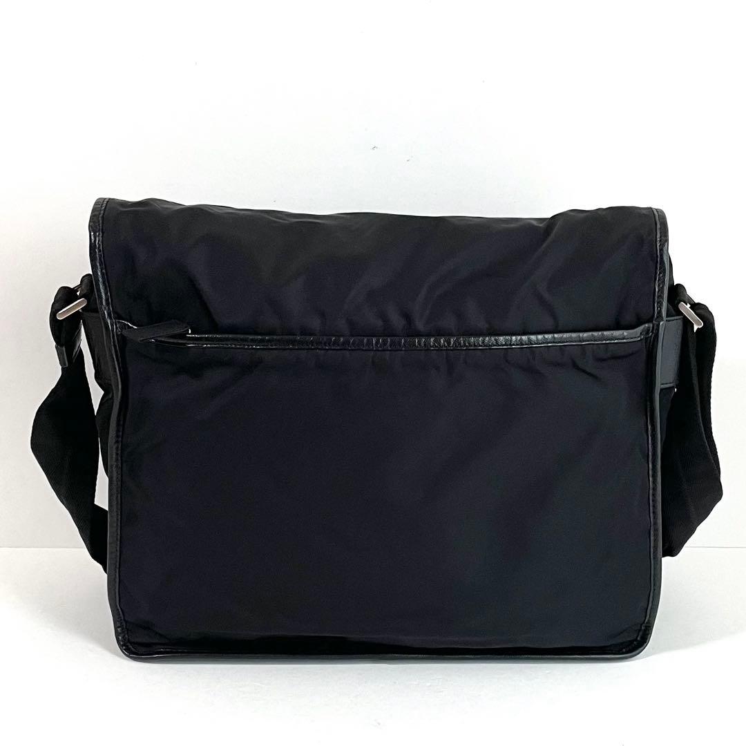【美品】PRADA プラダ ショルダーバッグ ナイロン×サフィアーノレザー