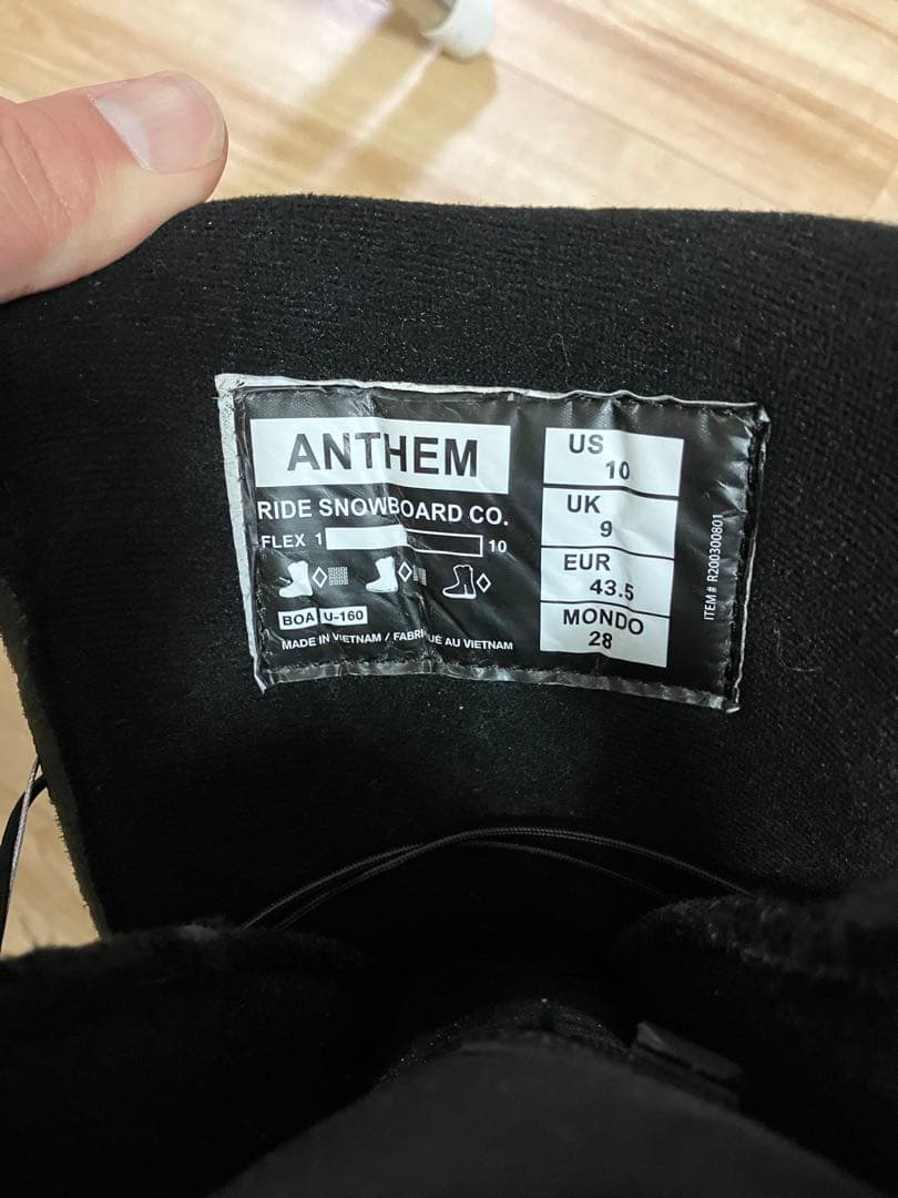 RIDE ANTHEM スノーボードブーツ　27.5-28.0