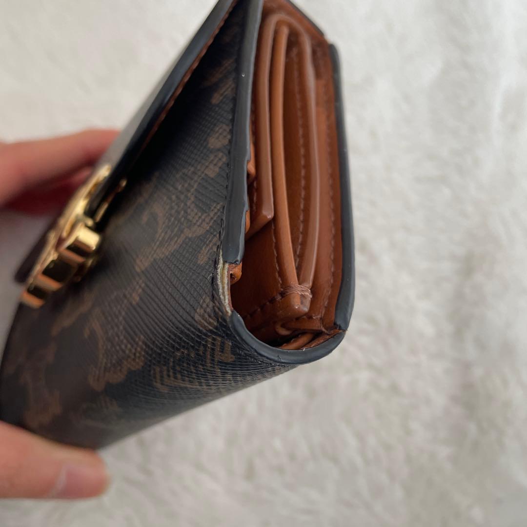 CELINE スモール フラップウォレット トリオンフ　トリオンフキャンバス