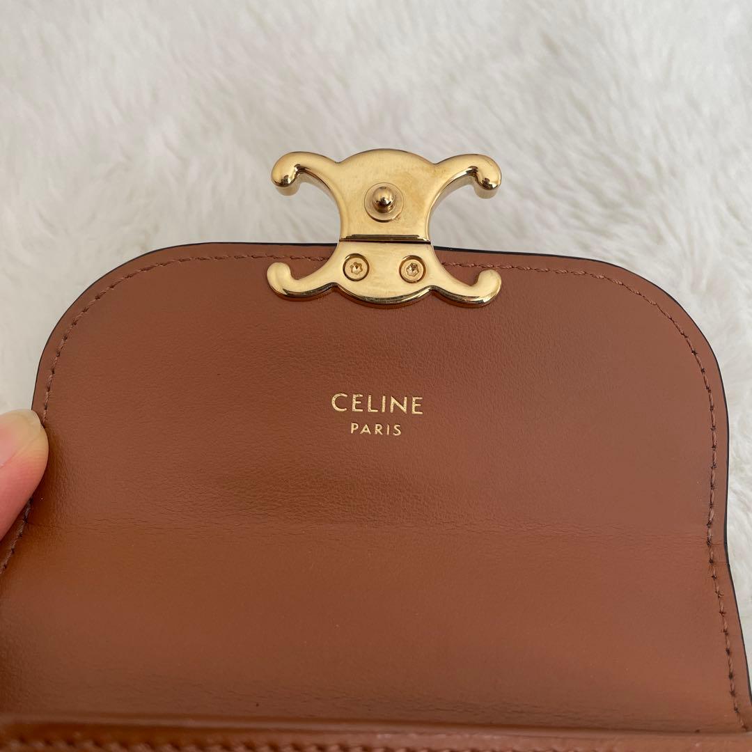 CELINE スモール フラップウォレット トリオンフ　トリオンフキャンバス