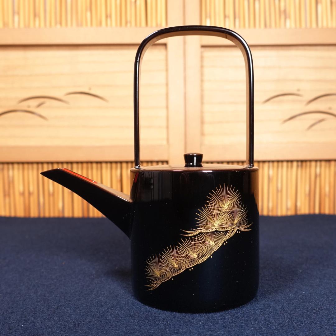 輪島塗 黒塗 沈金松図 屠蘇器揃 共箱