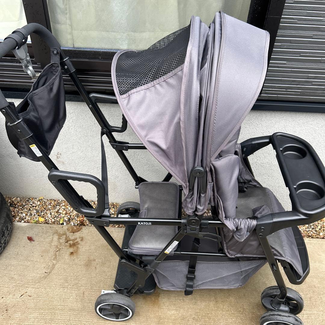【良品】カトージ　二人乗りベビーカー　二人でゴー