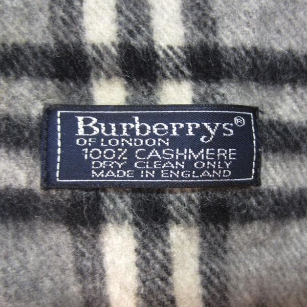 美品　BURBARRY／バーバリー★　チェック　カシミヤマフラー
