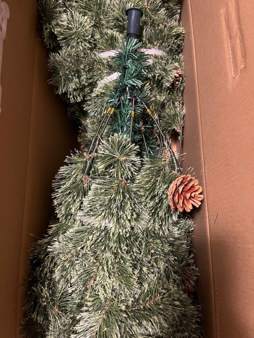クリスマスツリー　150cm 松ぼっくり　防虫　ヌードツリー　リアル　PVC