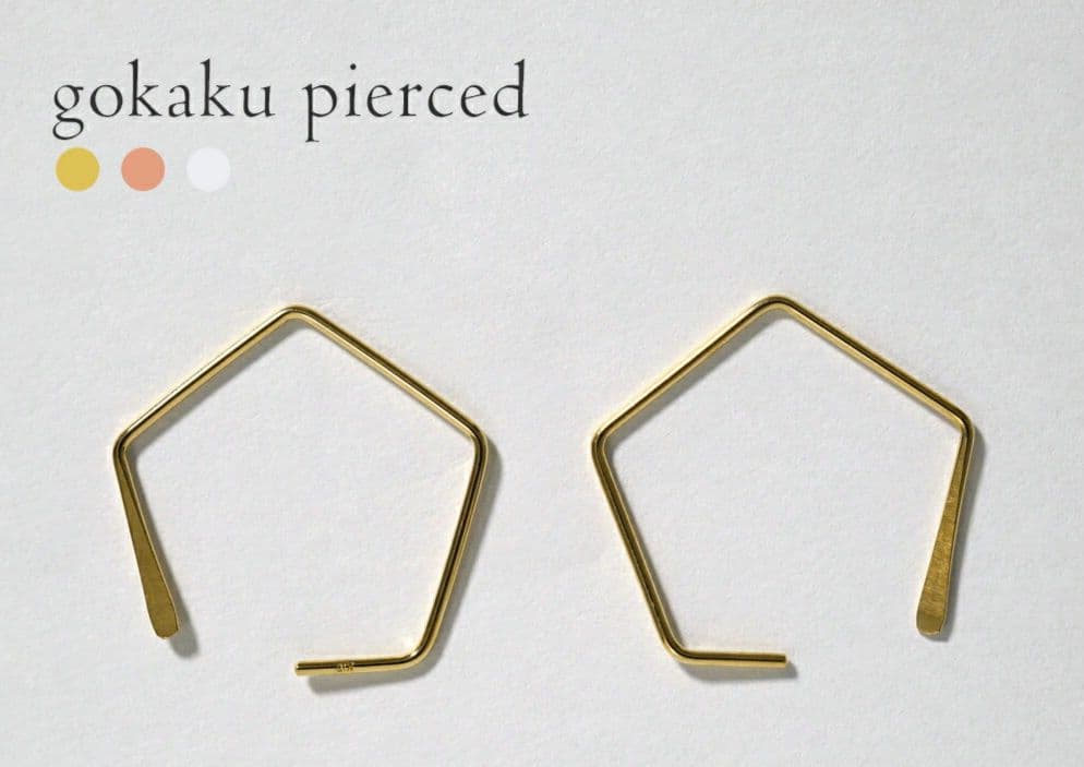 RAPA gokaku フープ ピアス K18イエローゴールド 品質証明書あり
