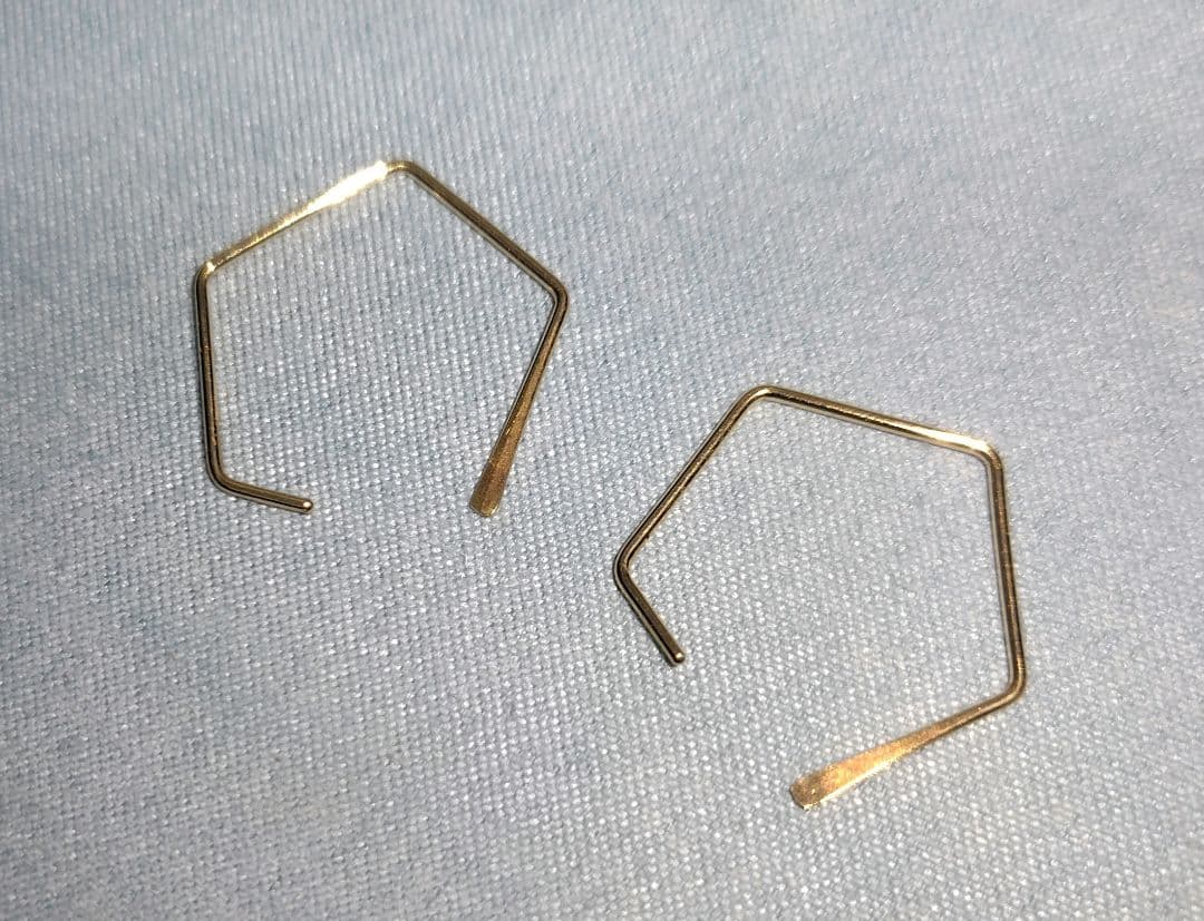 RAPA gokaku フープ ピアス K18イエローゴールド 品質証明書あり