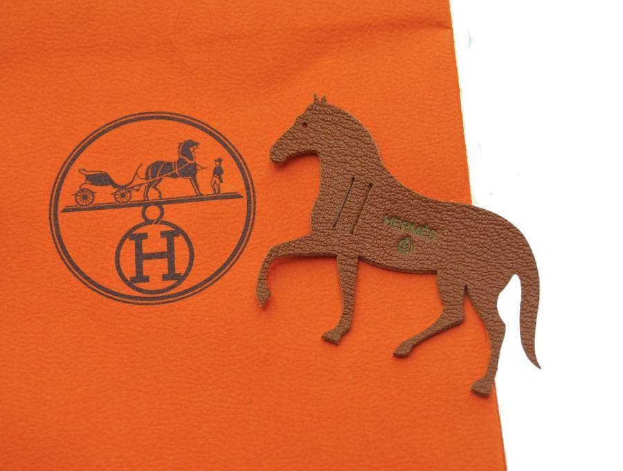 エルメス プティ・アッシュ ラッピングチャーム 馬 ブラウン HERMES