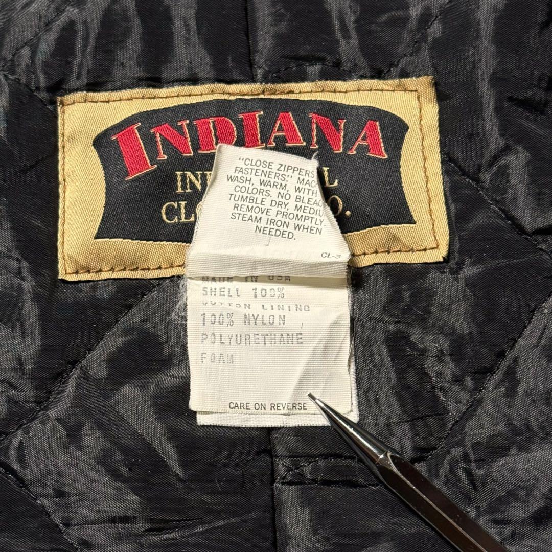 2304古着90年代USA製INDIANAダックジャケット短丈TALONジッパー