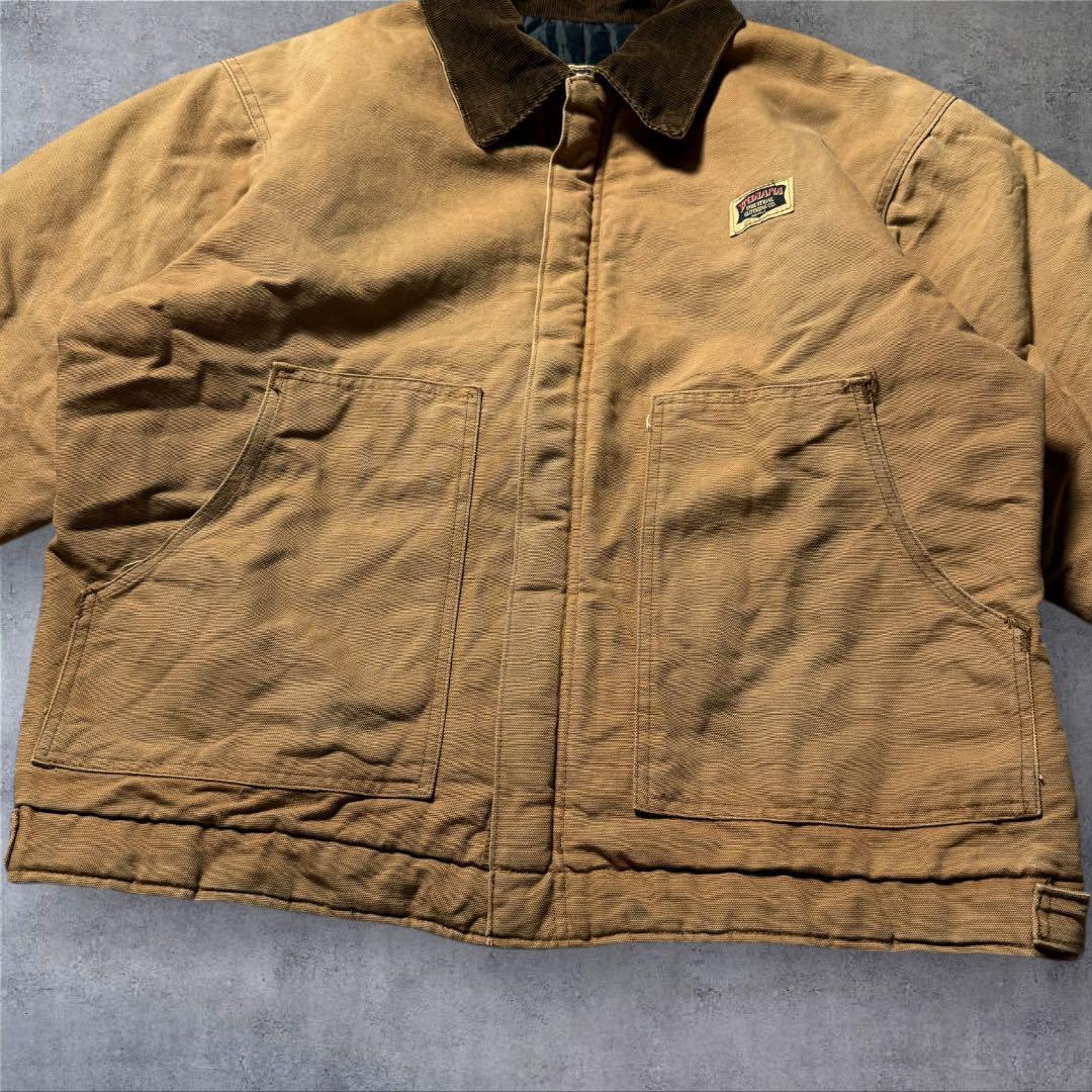 2304古着90年代USA製INDIANAダックジャケット短丈TALONジッパー