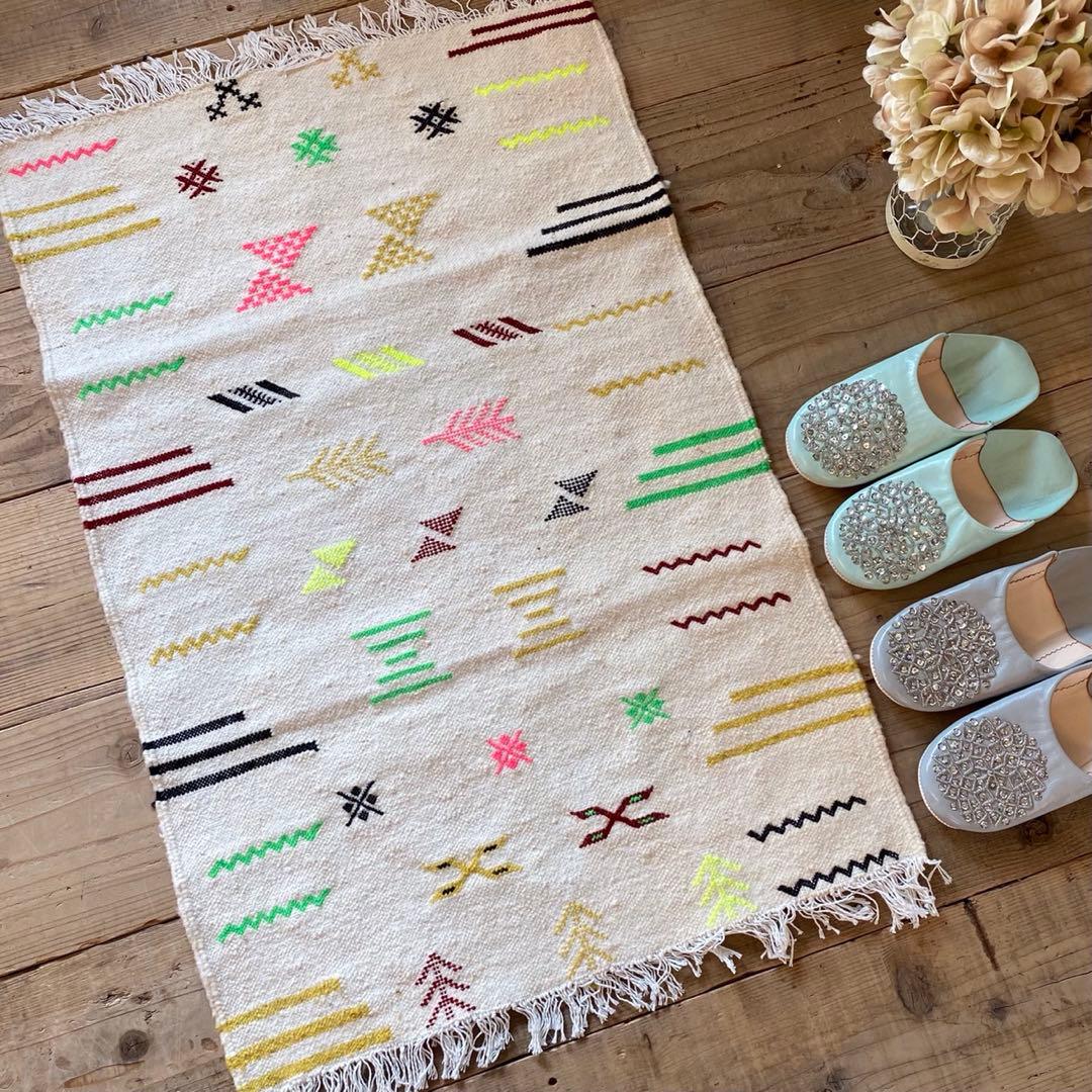 モロッコ ラグ キリム 約60×90cm