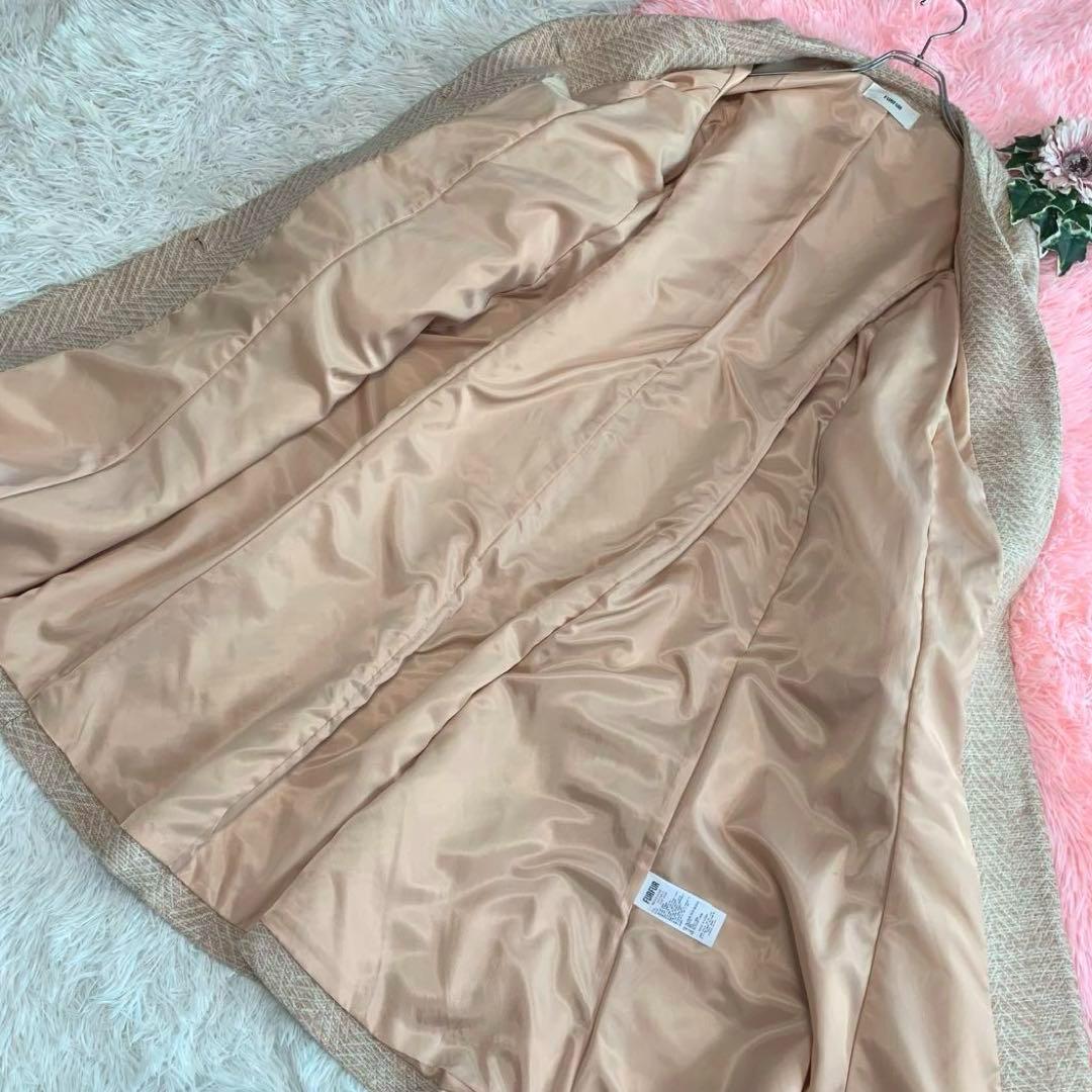 ゆ*え様 定額4.2万 美品✨ファーファー 23AW ヘリンボーンツイードコート