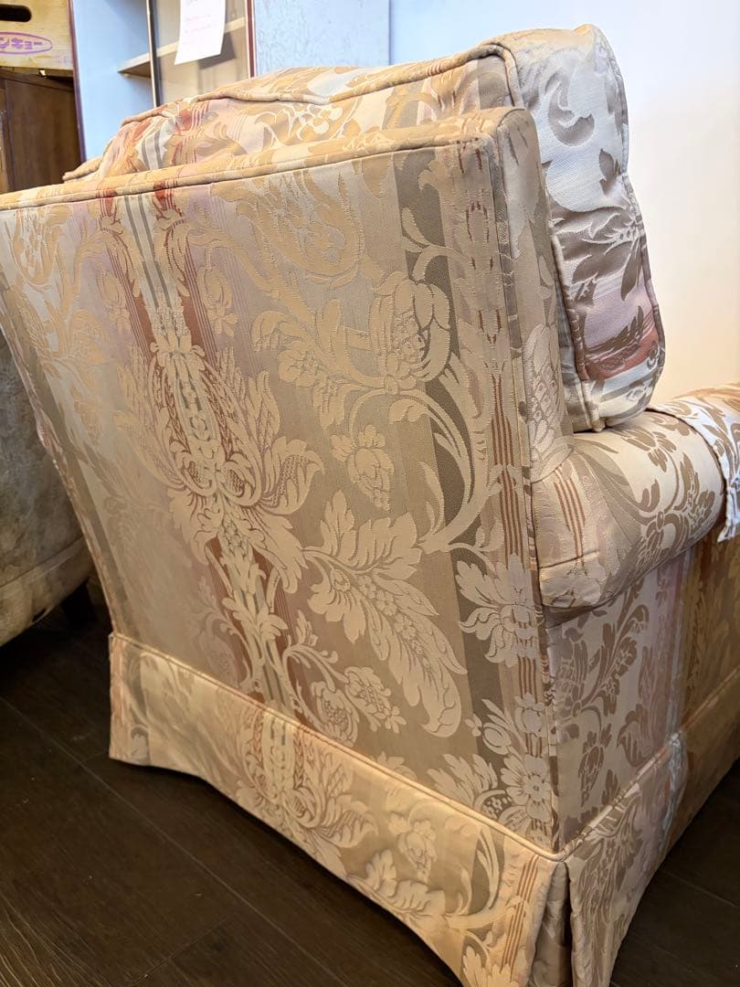 drexel heritage ドレクセルヘルテイジ 一人掛けアームチェア　布貼
