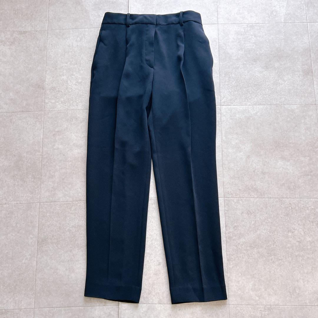 極美品✨ PLST トリアセブランド ノーカラー セットアップ 紺 M 2023