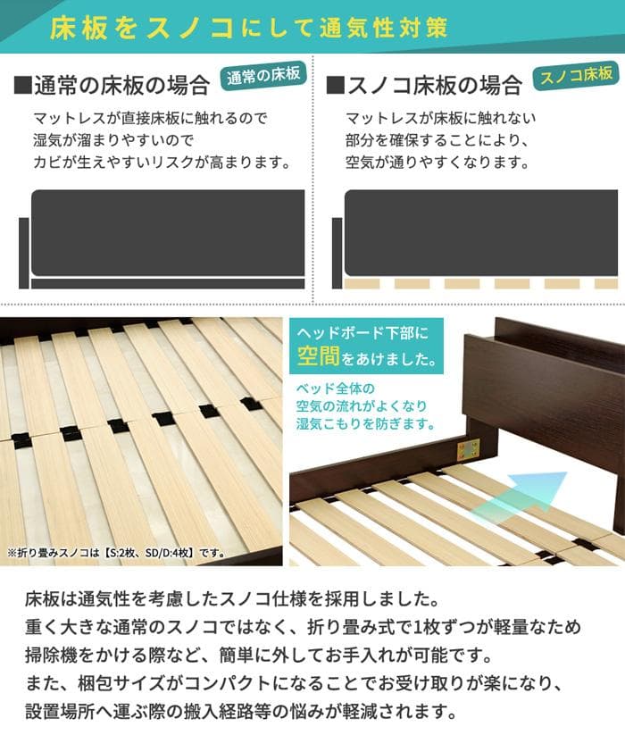 【ブラウン　シングル　マットレス付】便利な宮付きフロアベッド　ローベッド