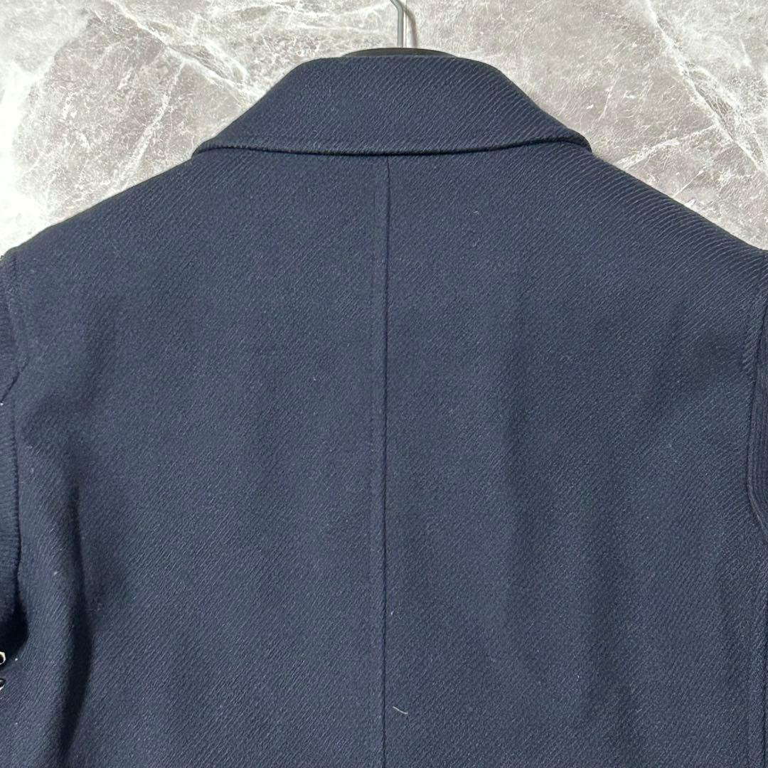 【マッキントッシュ】襟付き ステンカラーコート 釦刻印 裏地キルティング M位