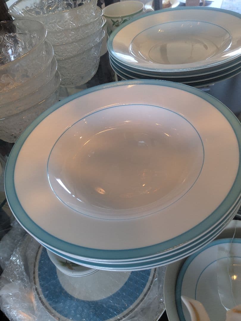 フランス製レイノー社Tropicシリーズ　スープ皿4枚セット