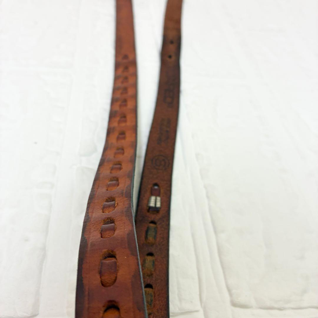 DSQUARED2 ロゴバックル　ブラウンレザーベルト