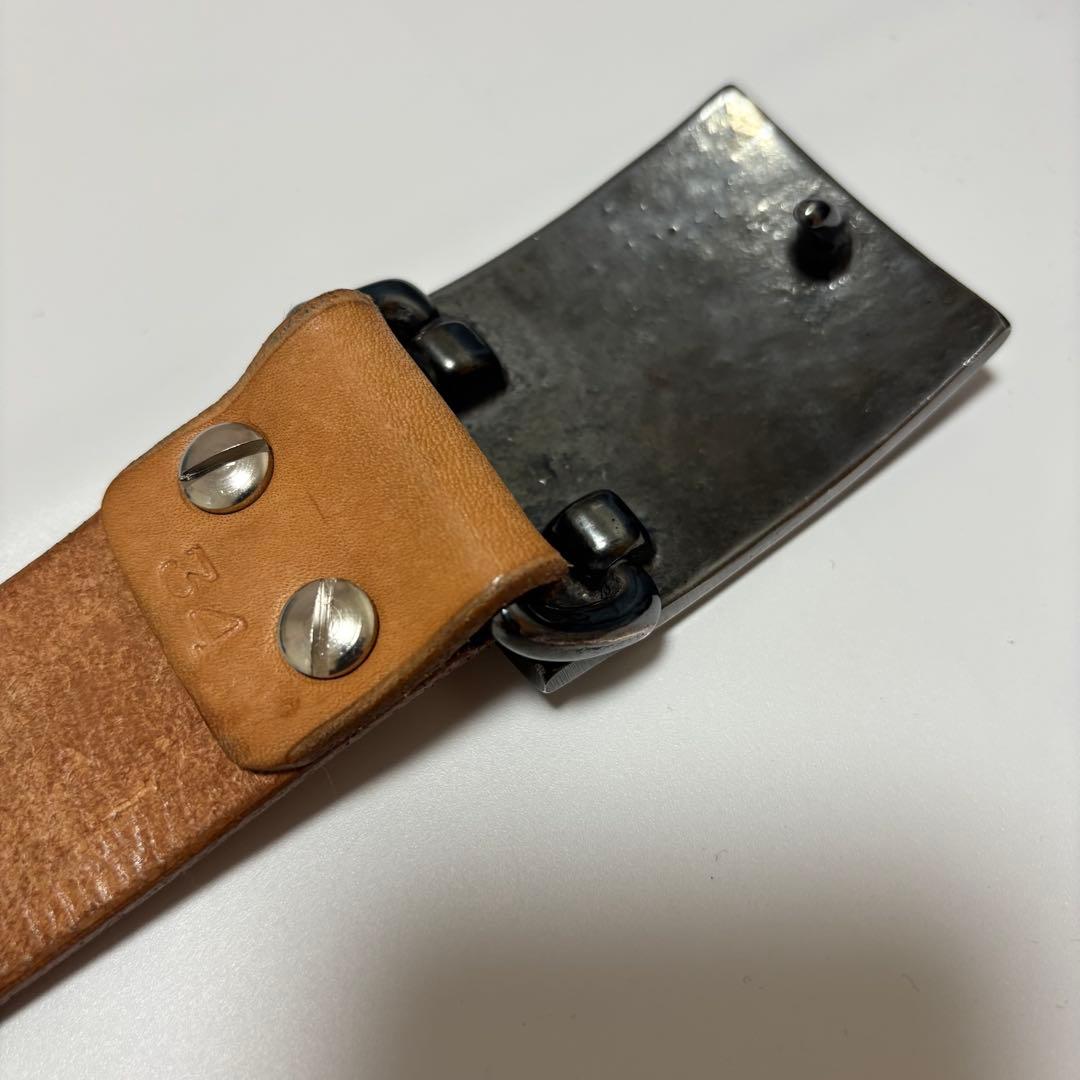 STUDIO D'ARTISAN 平打ちベルト　ナチュラル34インチ
