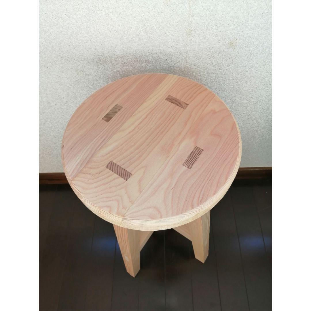木製スツール　２脚セット　高さ47cm　丸椅子　stool