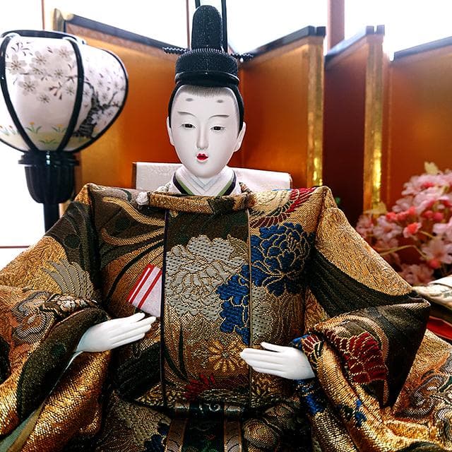 親王飾り 平安古典雛／京都西陣 菊流水鳳凰紋様 秀月 お雛様 ひな飾り 雛人形