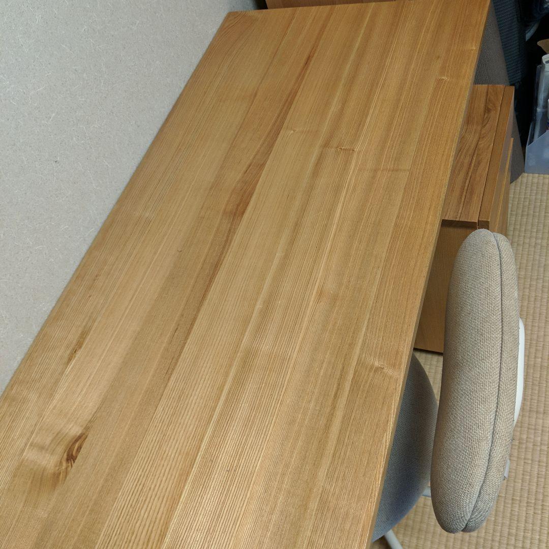【直接お渡し】無印良品 タモ材 デスク/キャビネット/チェア 3点セット 中古