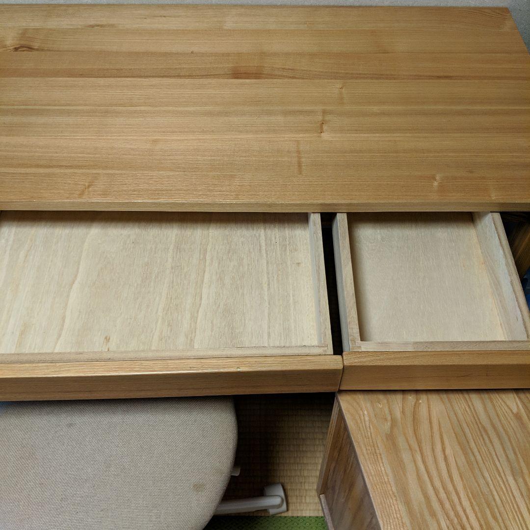 【直接お渡し】無印良品 タモ材 デスク/キャビネット/チェア 3点セット 中古