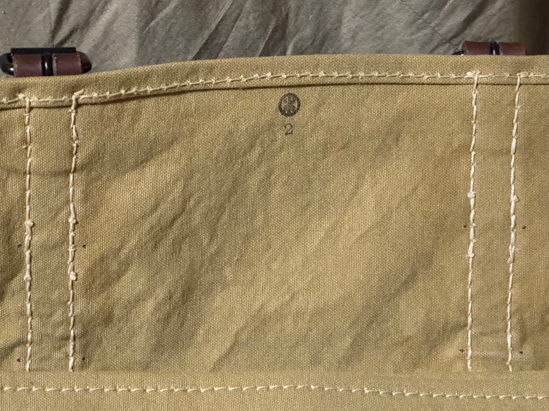 日本軍陸軍 十一年式軽機関銃 弾嚢(弾匣嚢)後期型 ＋紐セット でくの房