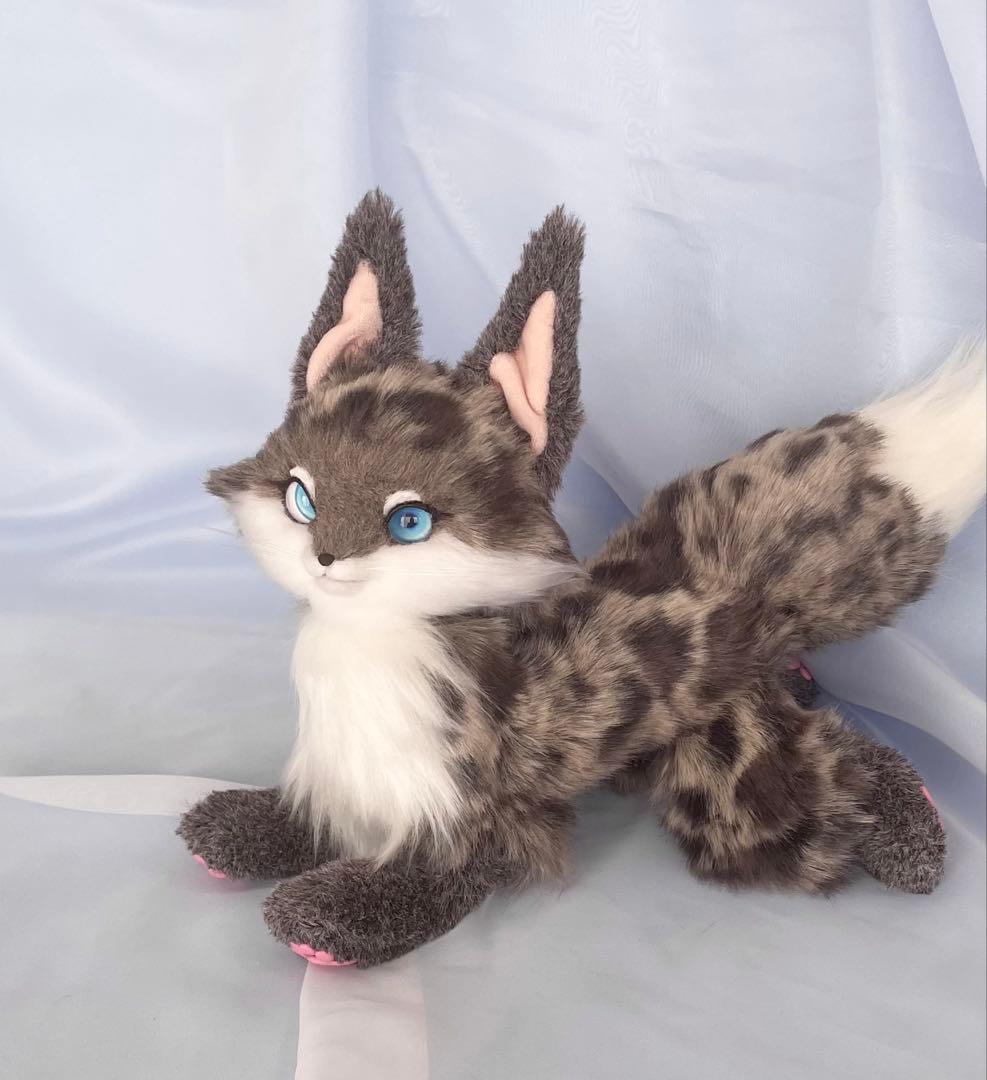 冬毛くん　ハンドメイド　ぬいぐるみ　アートドール キツネ