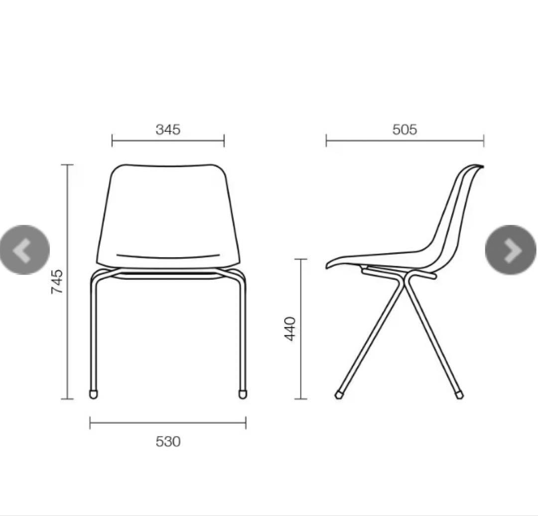 2脚 ROBIN DAY POLYSIDE CHAIR パシフィックファニチャー