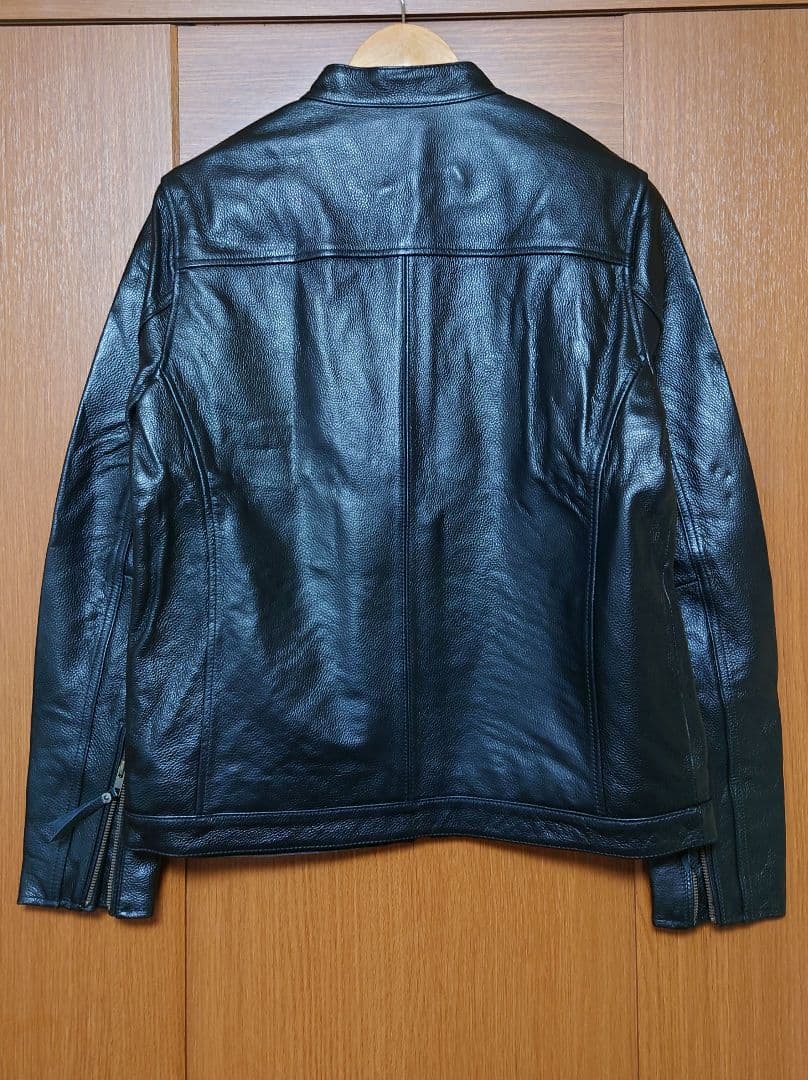 【本日のみ値下げ】BOLINI レザーシングルライダースジャケット(48)