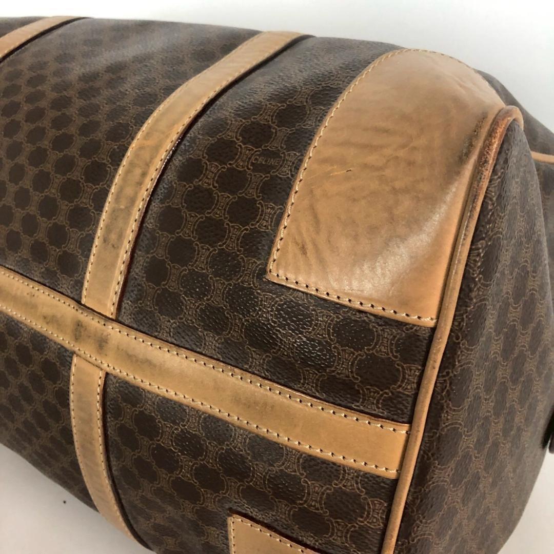 CELINE セリーヌ マカダム柄 ボストンバッグ ブラウン レディース