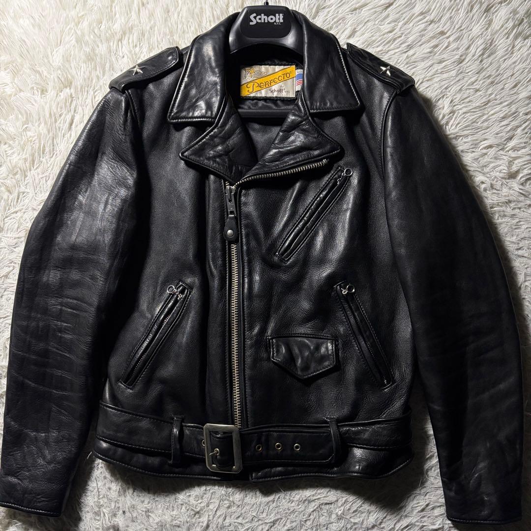 美品/希少■schott ライダースジャケット　113USN ワンスター　38