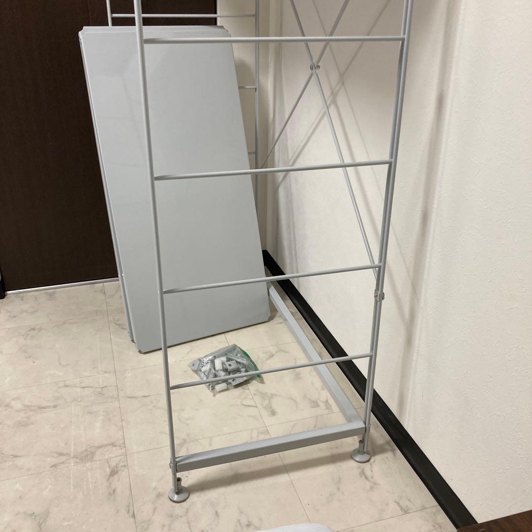 無印スチールユニットシェルフ グレー 幅84×奥行39.5×高さ120cm