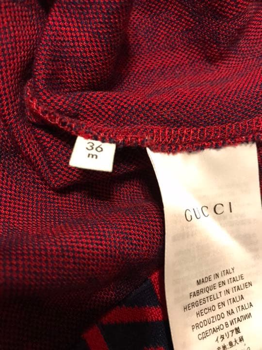 GUCCI キッズ　赤　ワンピース　ロゴ　36m 約90cm グッチ　フォーマル