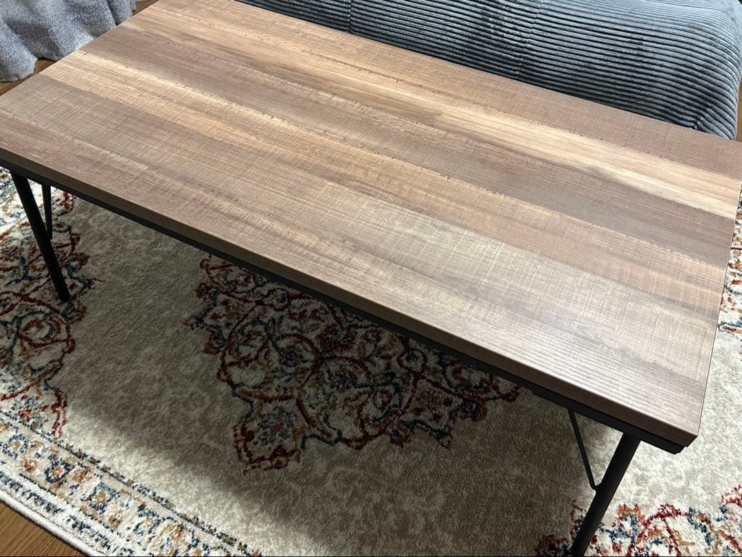 古材風アイアンこたつテーブル 100x50cm