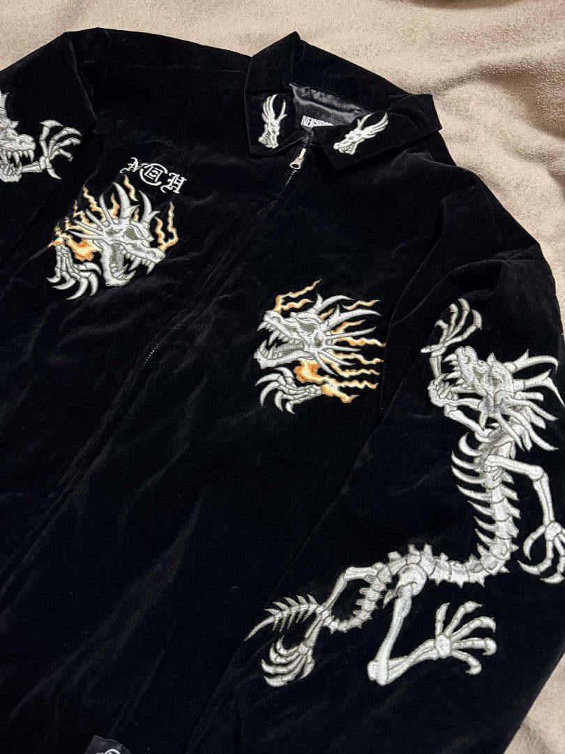ドラゴン縫取 未使用 別珍 龍 スカジャン unisex 美品 vintage