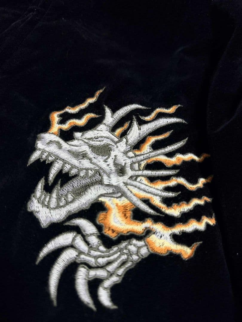 ドラゴン縫取 未使用 別珍 龍 スカジャン unisex 美品 vintage