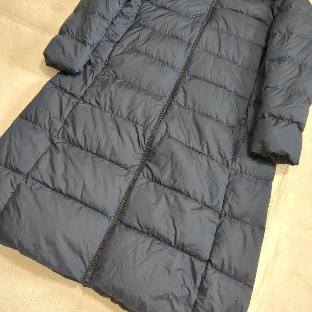 美品 ユニクロ ウルトラライトダウン コート XXL ネイビー 大きいサイズ