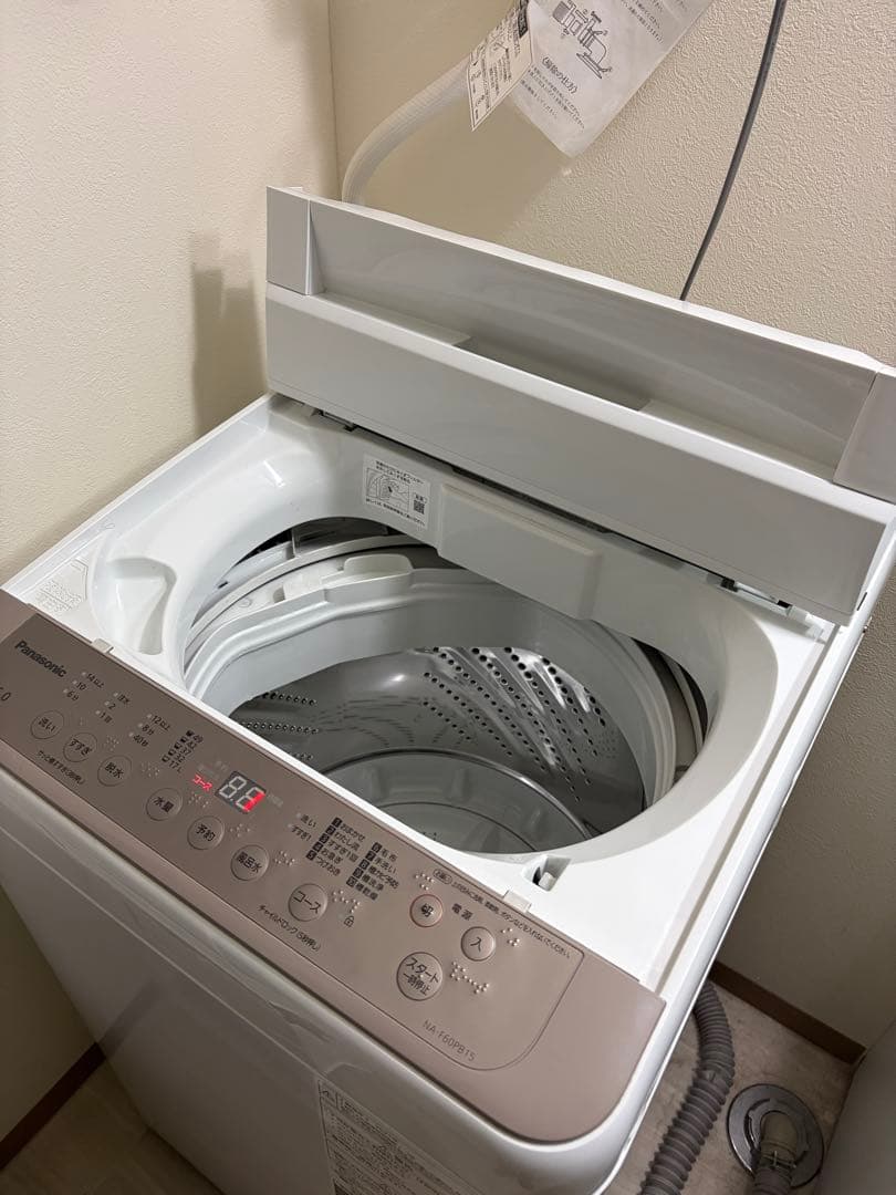 【美品】パナソニック 洗濯機 6kg NA-F60PB15 動作良好 清潔感あり