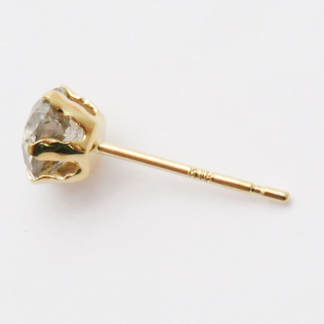 L*y様 新品　K18YG 天然ダイヤモンド0.45ct 片耳ピアス　　激安　本