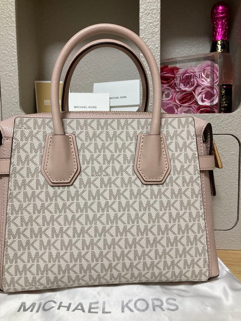 R*i様 新品　MICHAEL KORS MKロゴトートバッグ　ピンク
