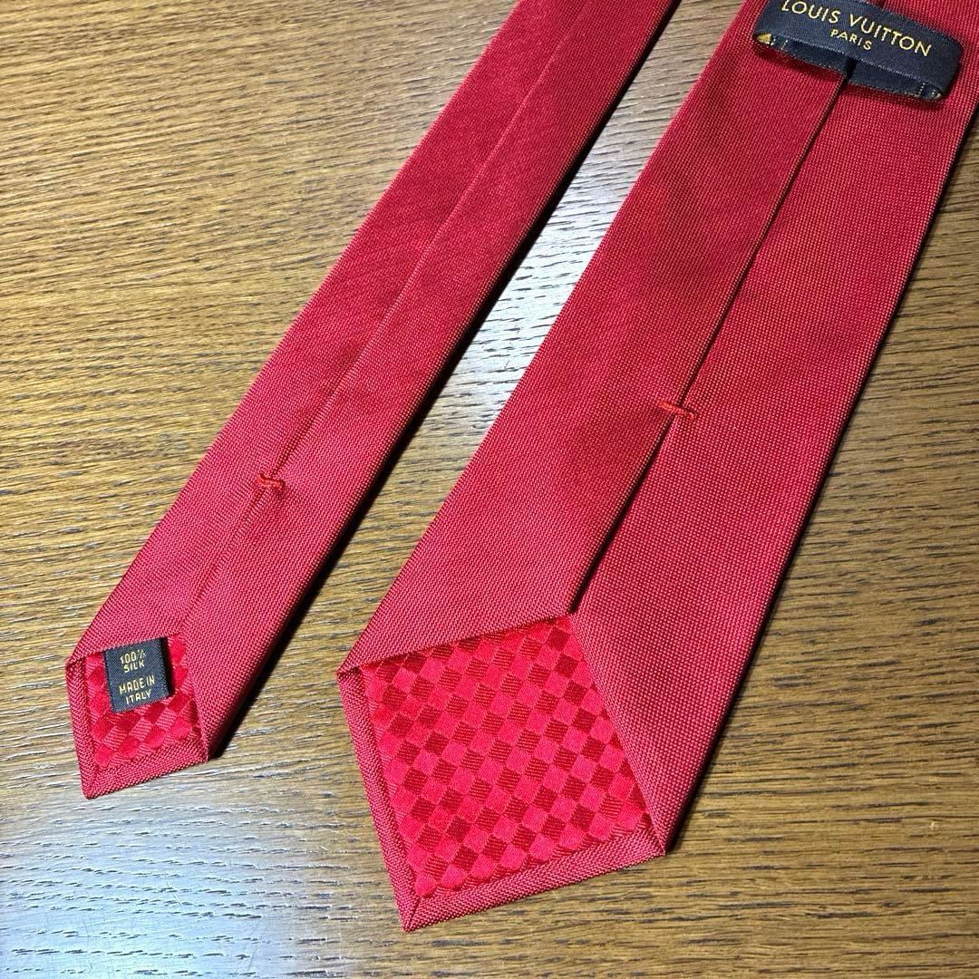 【美品】LOUIS VUITTON ルイヴィトン 赤ネクタイ