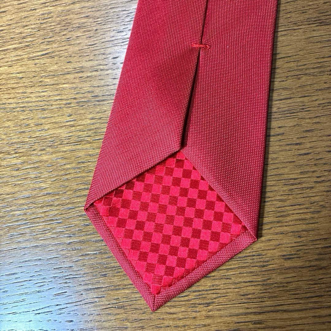 【美品】LOUIS VUITTON ルイヴィトン 赤ネクタイ