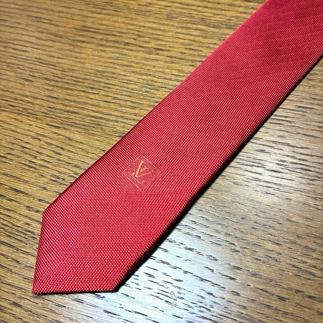 【美品】LOUIS VUITTON ルイヴィトン 赤ネクタイ