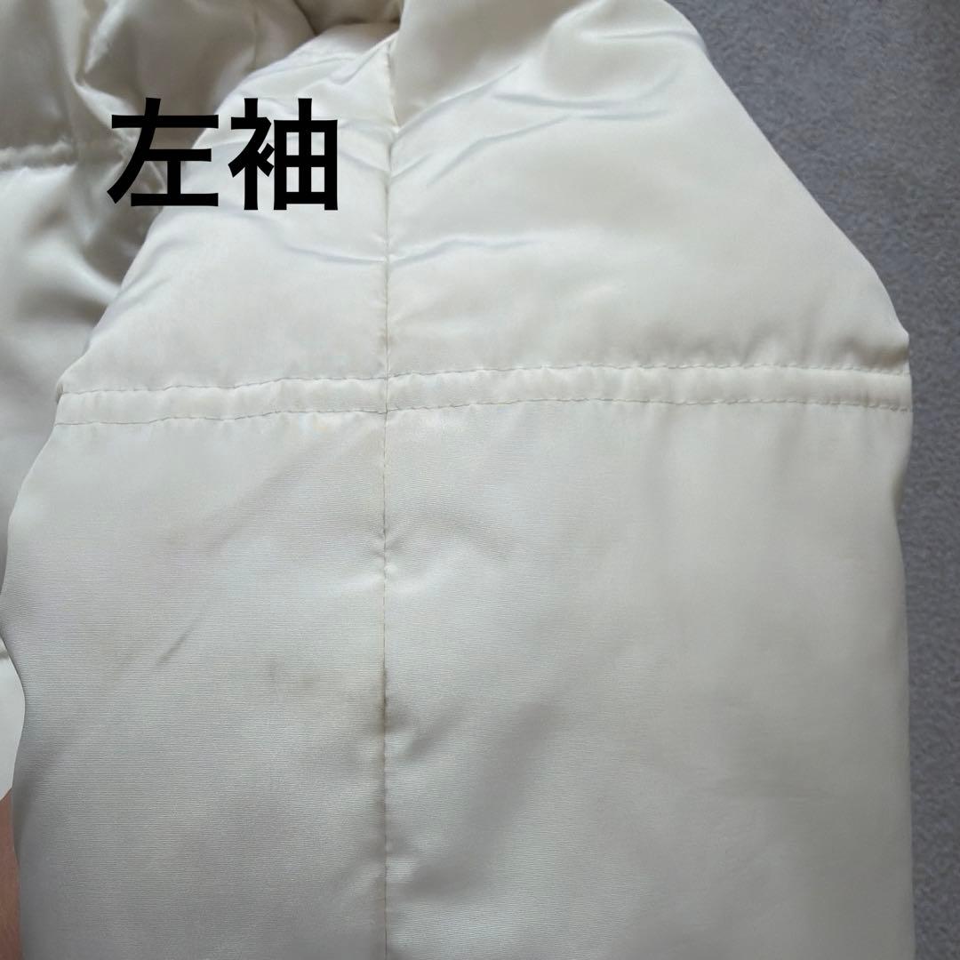 【BURBERRY】 ダウン フェザー ジャケット コート 40 白 ファー