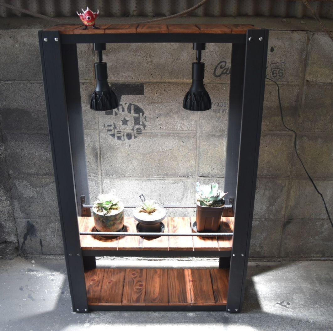 ち*こ様 男前インテリア　植物育成棚　多肉植物　ラック　棚　耐水性あり　922