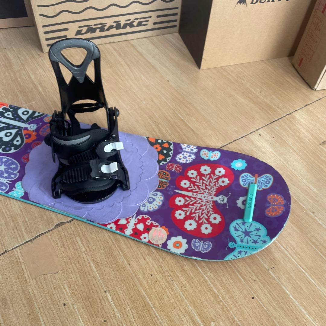 BURTON　キッズスノーボードセット　120cm　バートン　バイン付3点セット