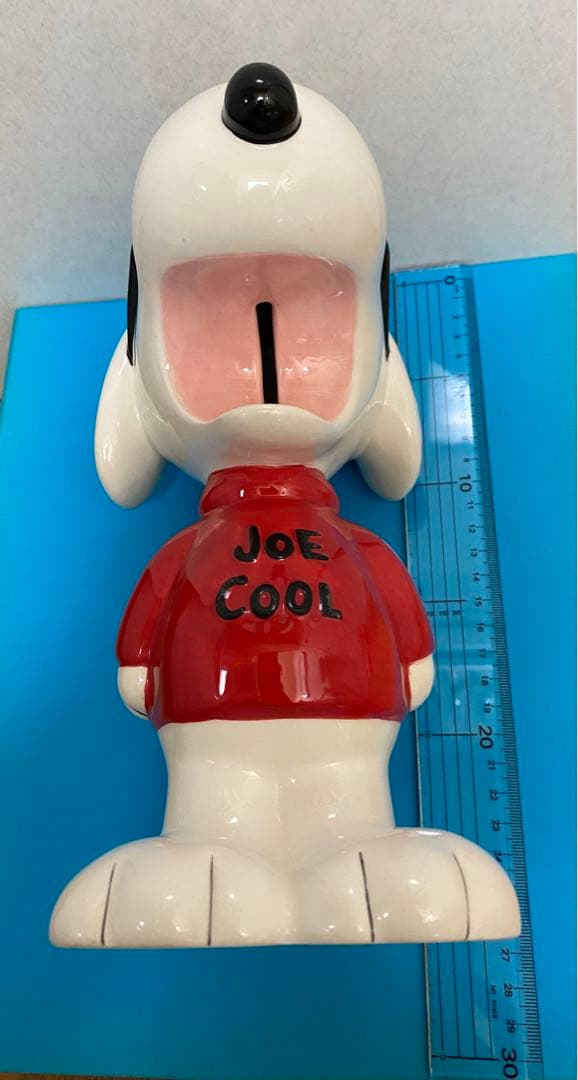 スヌーピージョ−ク−ル貯金箱陶器　置物　インテリア