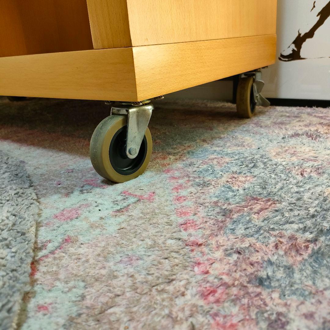 【廃盤旧モデル】無印良品2☓2シェルフ キャスター付き ブナ材